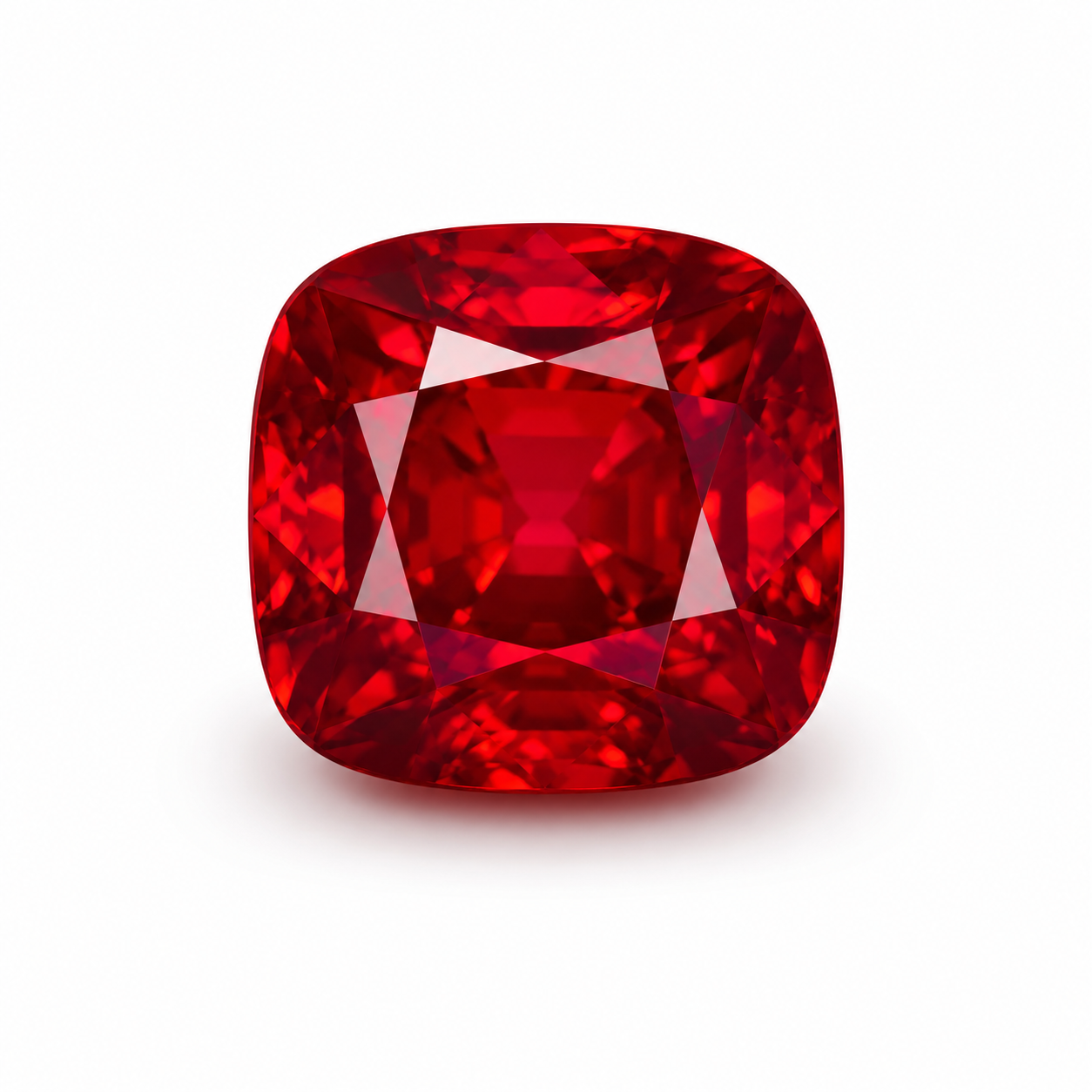 A vivid pigeon blood red ruby